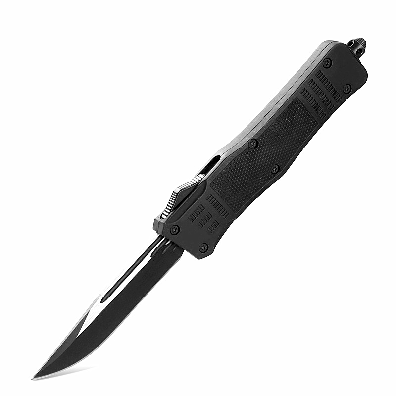 Couteau automatique Delta Force Black Phantom D/A OTF, point de chute noir